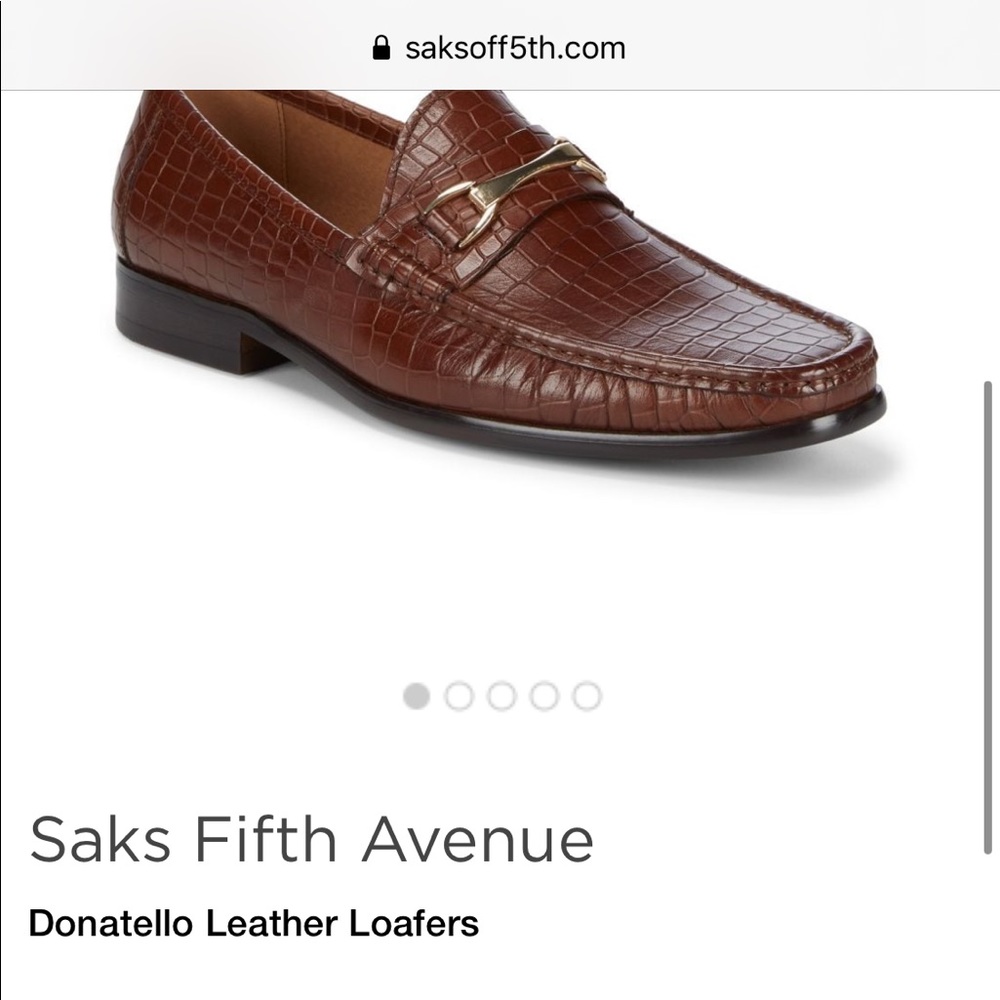 Men’s 9.5 Saks brown croco dress shoes